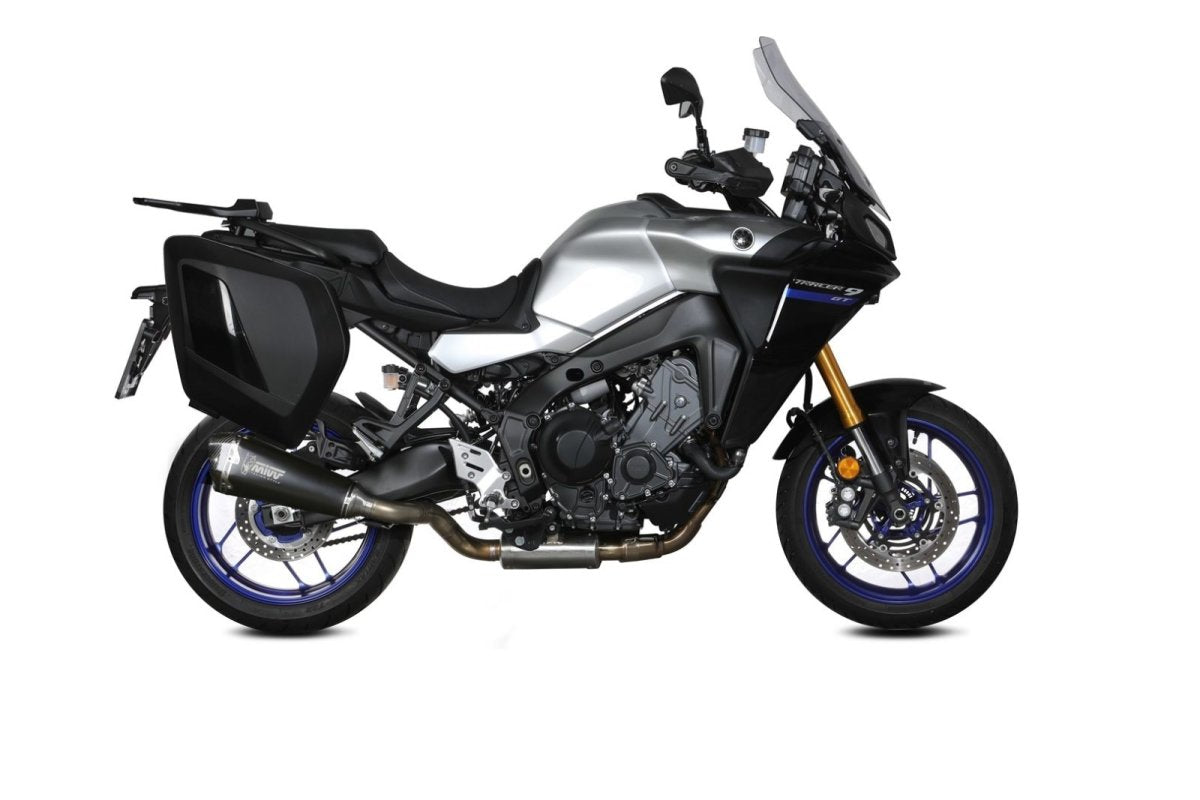 Escape completo homologado Mivv Delta Race en Acero negro para Yamaha Tracer 9 / 900 / GT 21-24