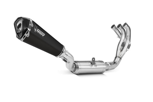 Escape completo homologado Mivv Delta Race en Acero negro para Yamaha Tracer 9 / 900 / GT 21-24
