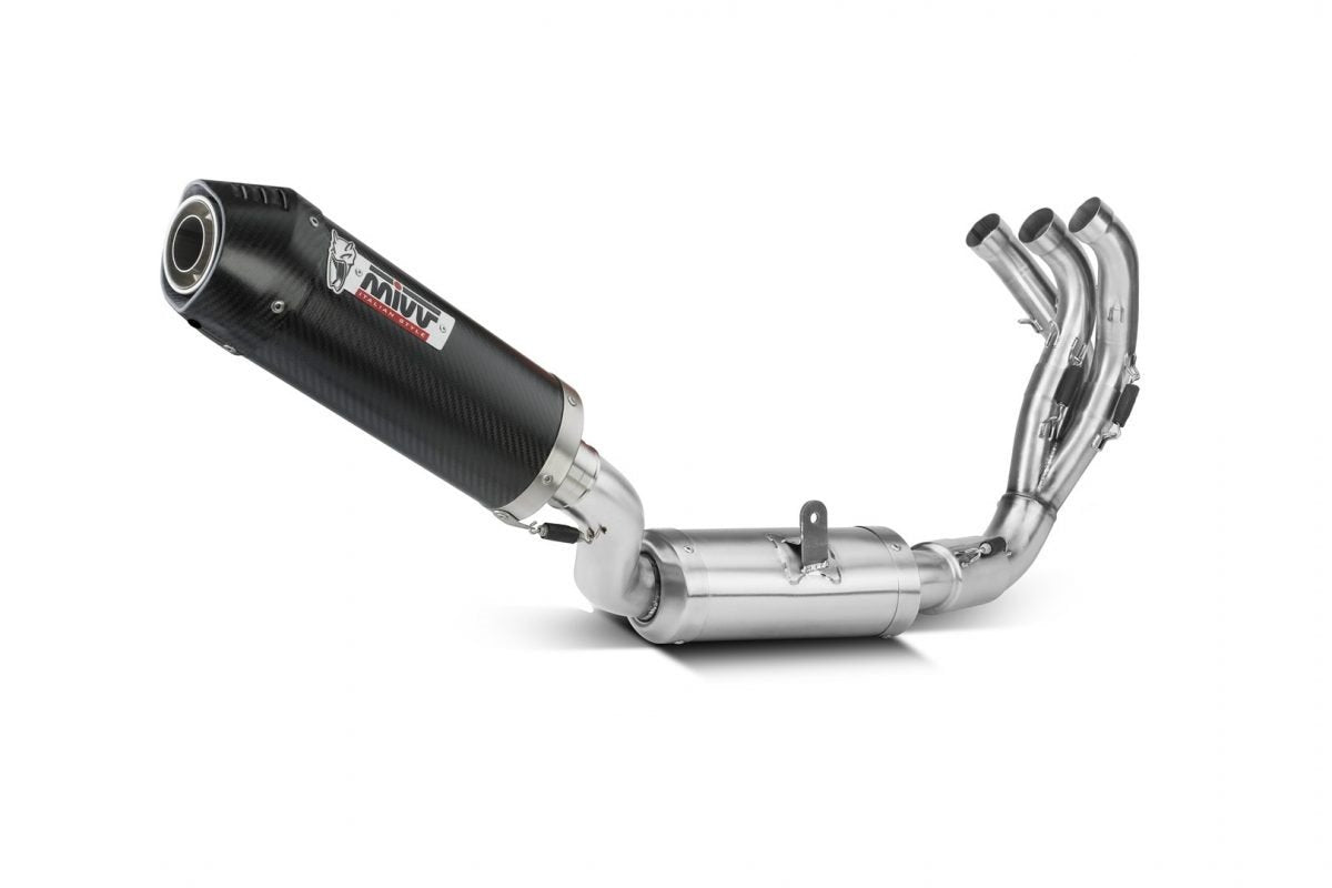 Escape completo homologado Mivv OVAL en Carbono para Yamaha Tracer 9 / 900 / GT 21-24