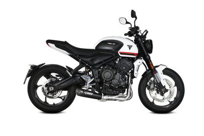 Escape completo no homologado Mivv X-M5 en Acero negro para Triumph Trident 660 21-24 | Tiger Sport 660 22-24
