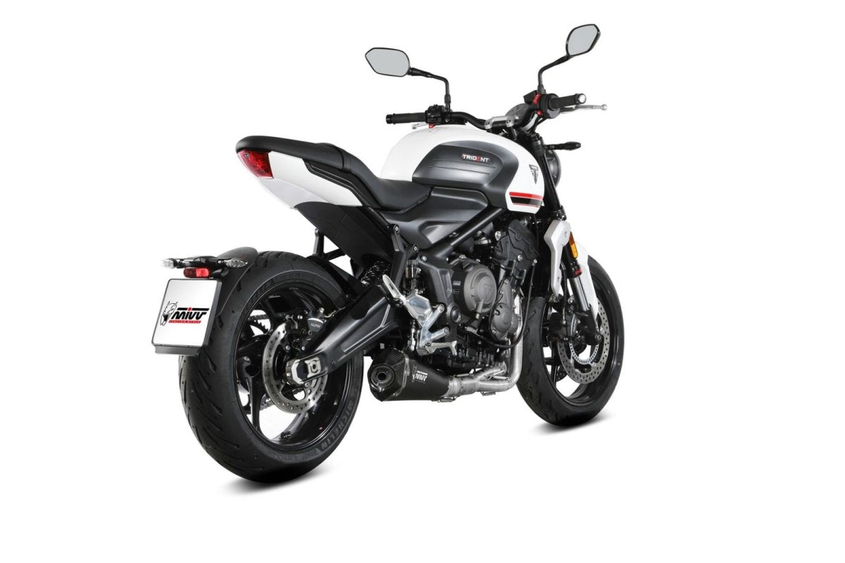 Escape completo homologado Mivv Delta Race en Acero negro para Triumph Trident 660 21-24 | Tiger Sport 660 22-24