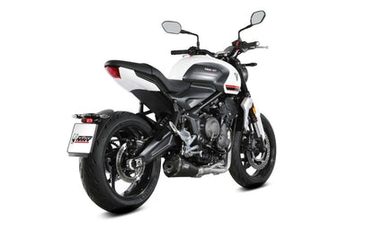 Escape completo homologado Mivv Delta Race en Acero negro para Triumph Trident 660 21-24 | Tiger Sport 660 22-24