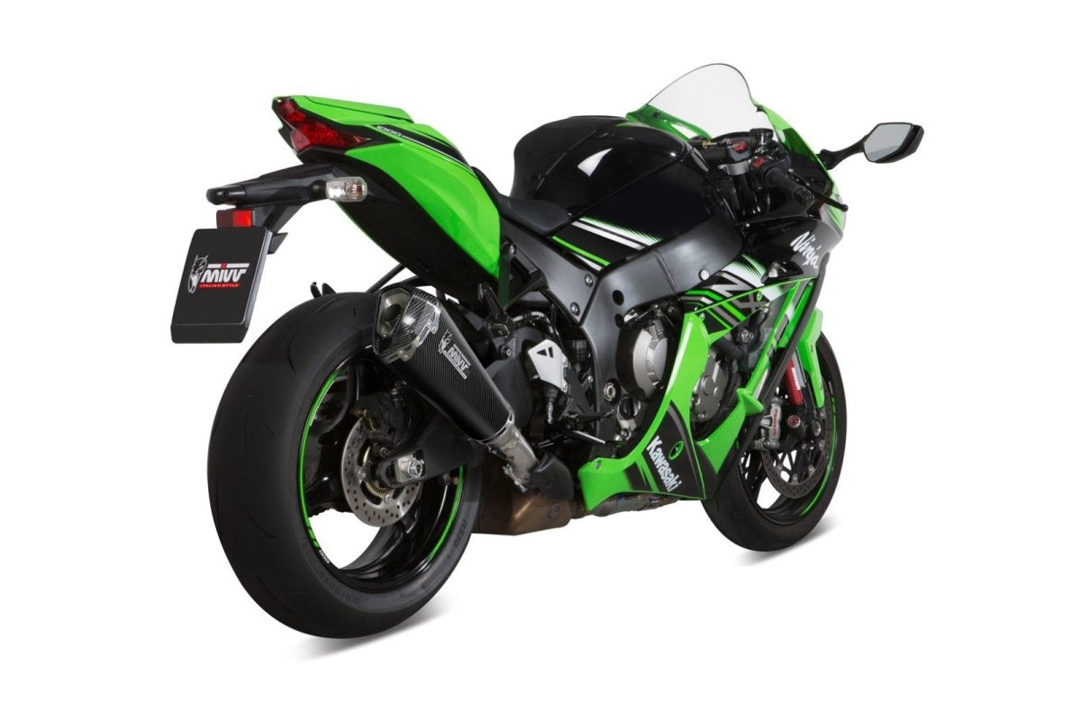 Escape homologado Mivv Delta Race en Carbono para Kawasaki ZX-10 R / RR 16-24