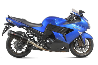 Escape homologado Mivv OVAL en Acero negro para Kawasaki ZZR 1400 06-07