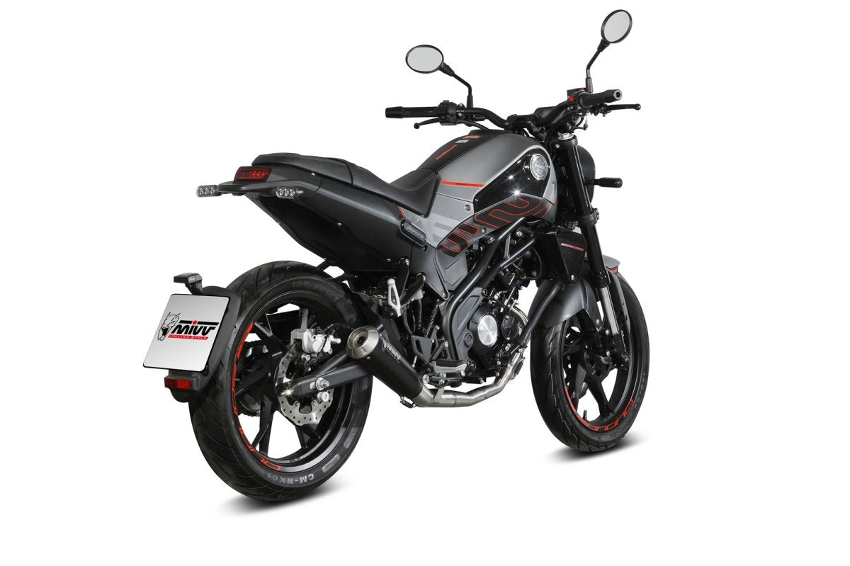 Escape completo homologado Mivv X-M1 en Acero negro para Benelli Leoncino 125 22-24 - vista 2