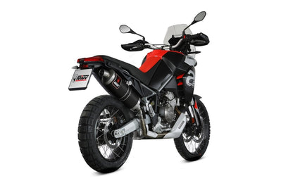 Escape homologado Mivv Dakar en Acero negro para Aprilia Tuareg 660 22-26