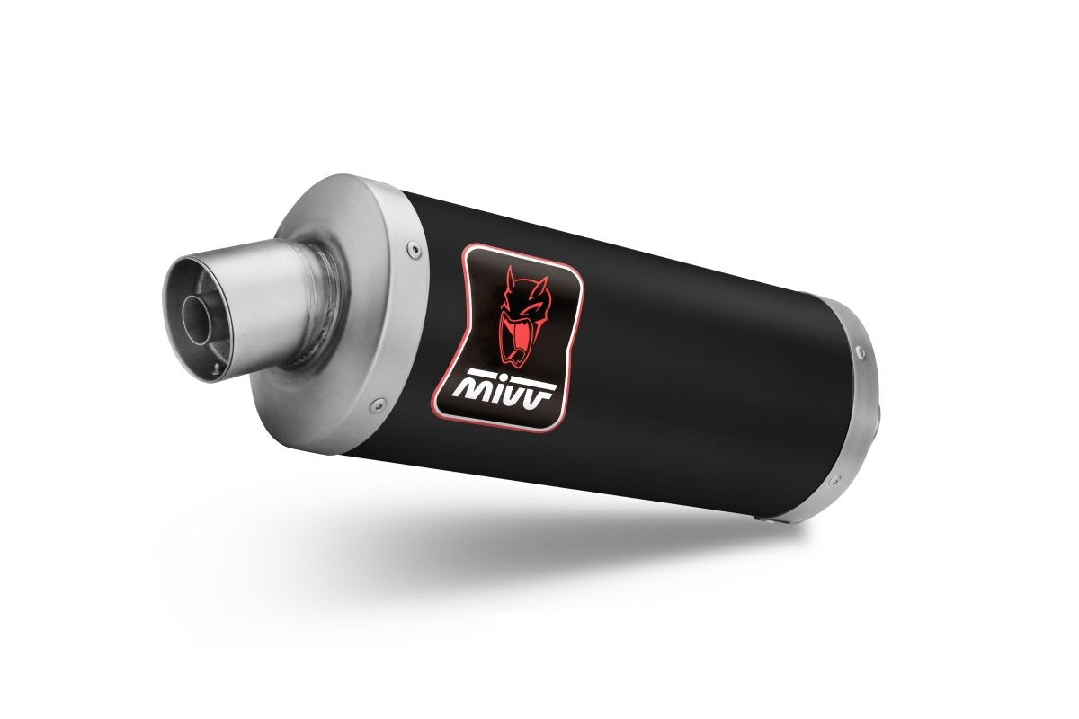 Escape homologado Mivv Dakar en Acero negro para Aprilia Tuareg 660 22-26