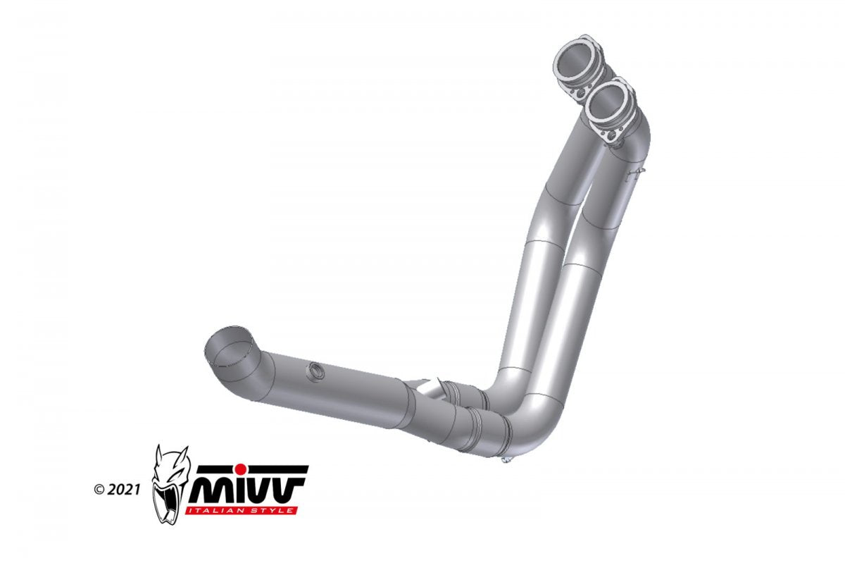 Mivv non-homologated stainless steel headers for BMW F 900 XR 20-26