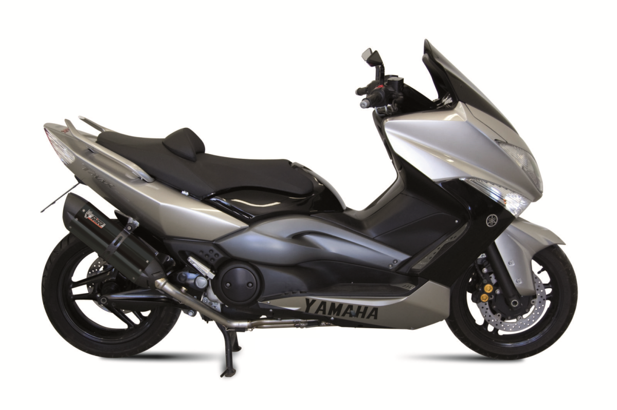 Escape completo no homologado Mivv Suono en Acero negro para Yamaha T-MAX 500 08-11