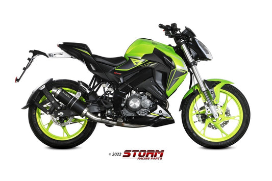 Escape completo homologado Storm GP BLACK en Acero negro para KEEWAY RKF 125 21-24