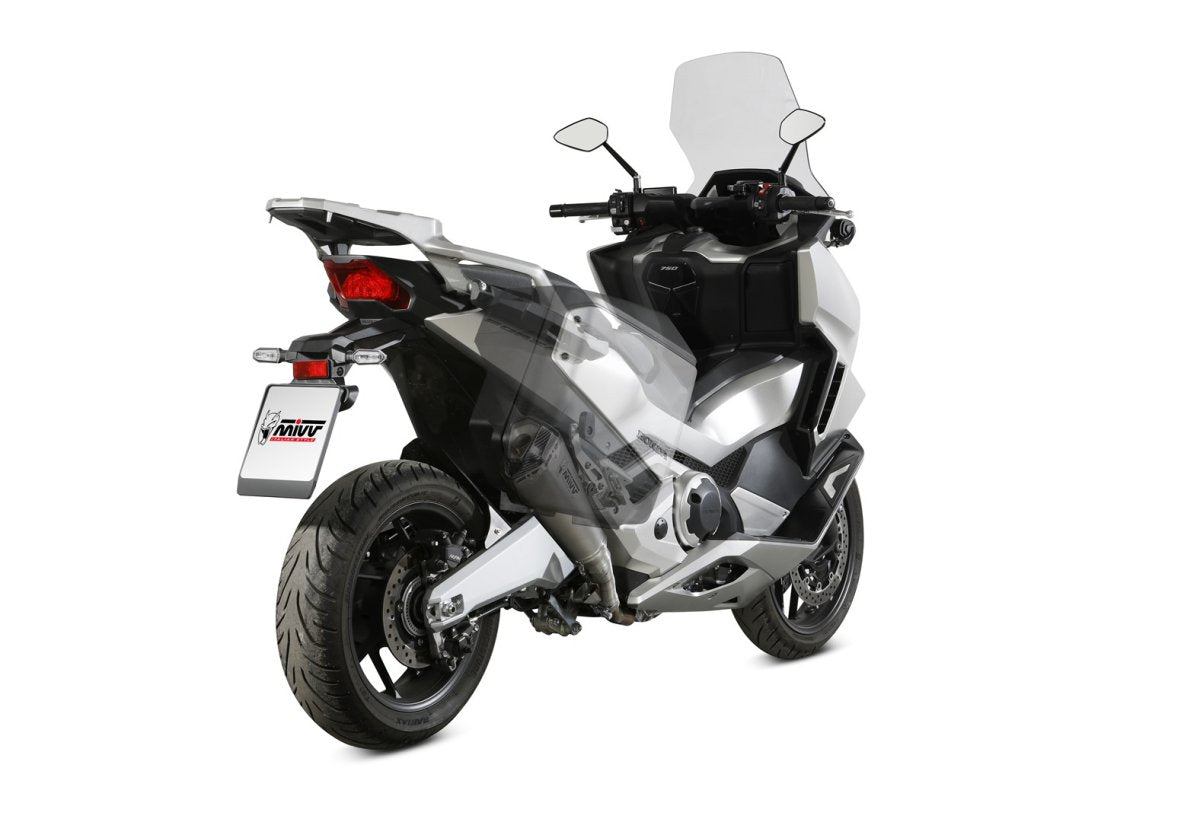 Escape homologado Mivv Delta Race en Acero inox. para Honda Forza 750 21-26