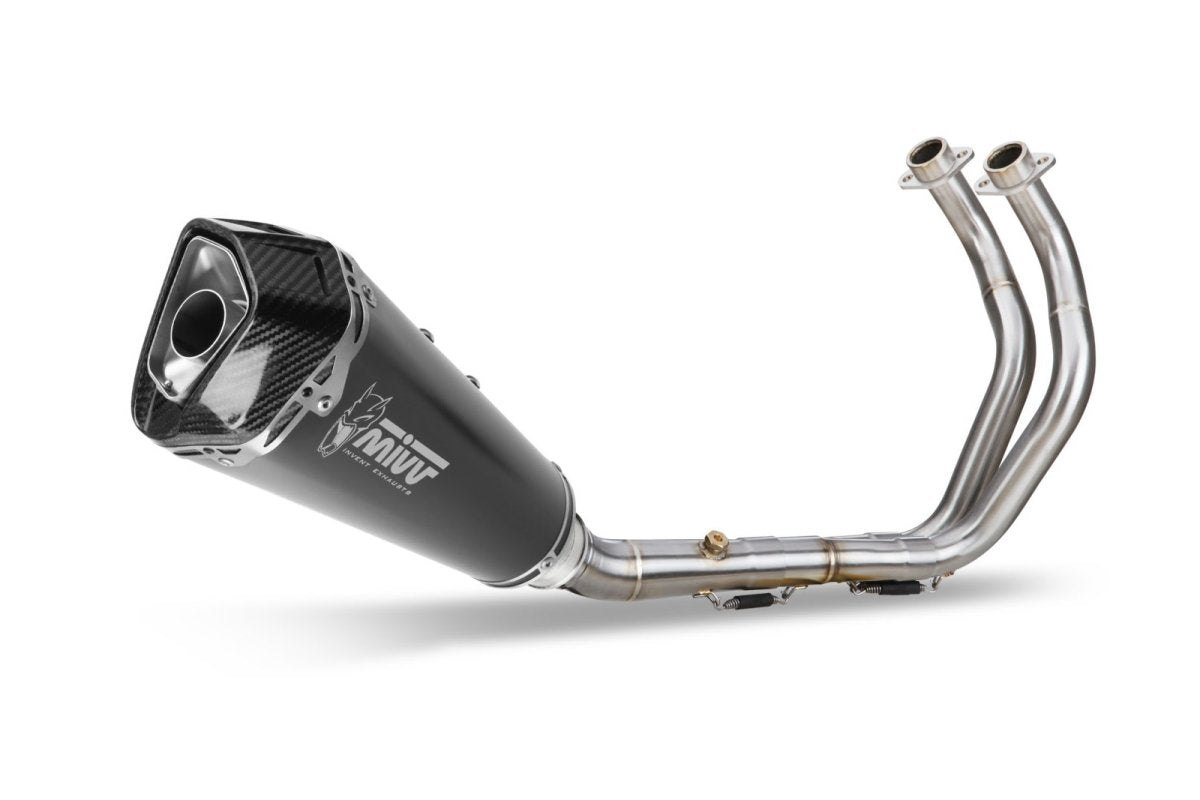 Escape completo homologado Mivv Delta Race en Acero negro para Yamaha MT 07 21-24