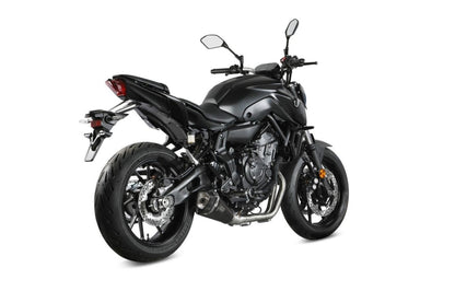 Escape completo homologado Mivv Delta Race en Acero negro para Yamaha MT 07 21-24