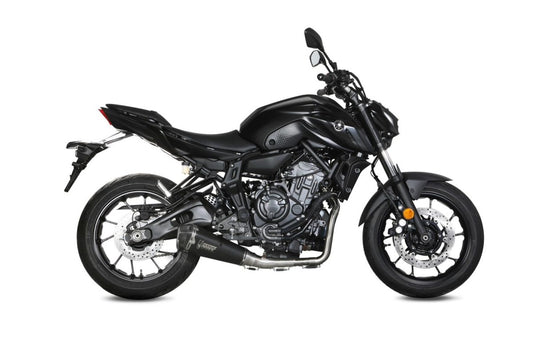 Escape completo homologado Mivv Delta Race en Acero negro para Yamaha MT 07 21-24