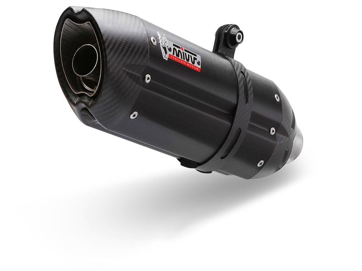 Escape homologado Mivv Suono en Acero negro para Moto Morini X-CAPE 649 21-24