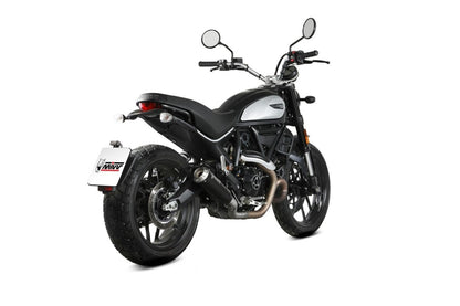 Escape no homologado Mivv X-M1 en Acero negro para Ducati Scrambler 800 21-22 | Scrambler 800 Classic 21-22 | Scrambler 800 Cafè Racer 21-22 | Scrambler 800 Desert Sled 21-22