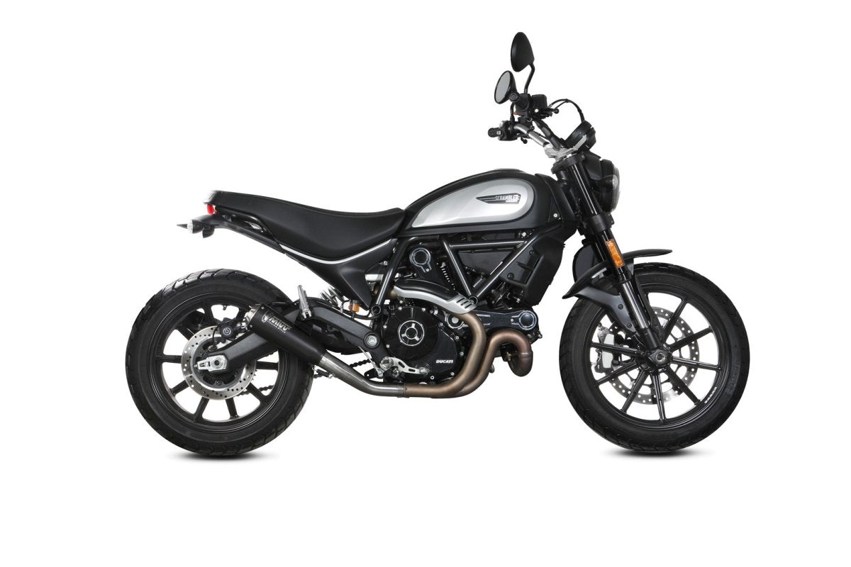 Escape no homologado Mivv X-M1 en Acero negro para Ducati Scrambler 800 21-22 | Scrambler 800 Classic 21-22 | Scrambler 800 Cafè Racer 21-22 | Scrambler 800 Desert Sled 21-22