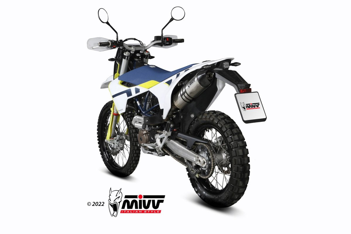 Escape homologado Mivv STR-1 en Titanio para Husqvarna 701 ENDURO/SUPERMOTO 21-24