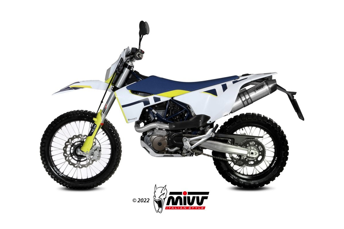 Escape homologado Mivv STR-1 en Titanio para Husqvarna 701 ENDURO/SUPERMOTO 21-24