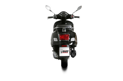 Escape homologado Mivv Delta Race en Acero negro para Piaggio Vespa GTS 300 Super 21-24