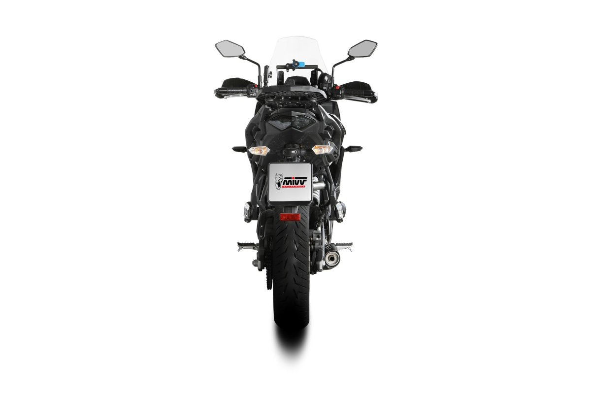 Escape completo homologado Mivv OVAL en Acero negro para Kawasaki Versys 650 21-23