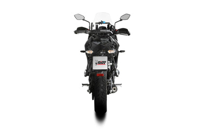 Escape completo homologado Mivv OVAL en Acero negro para Kawasaki Versys 650 21-23