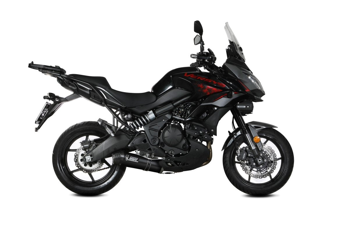 Escape completo homologado Mivv OVAL en Acero negro para Kawasaki Versys 650 21-23