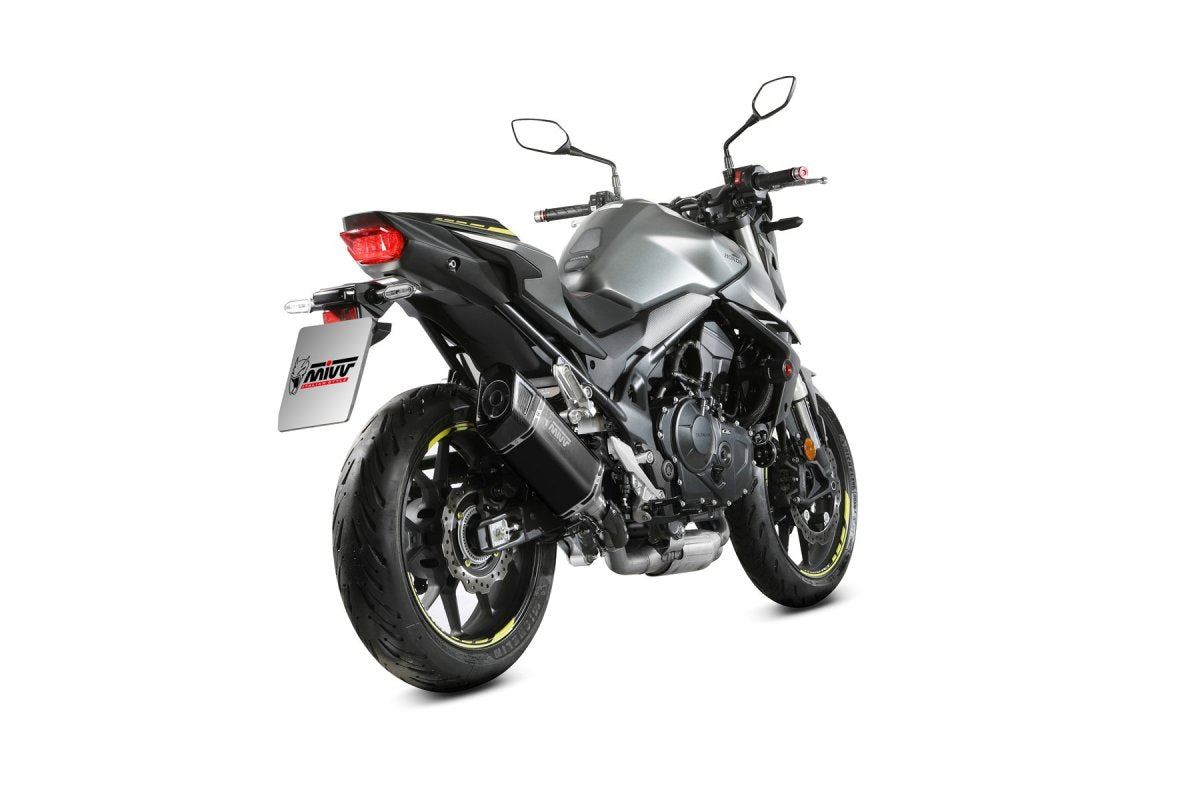 Escape homologado Mivv SR-1 en Acero negro para HONDA CB 750 HORNET 23-26