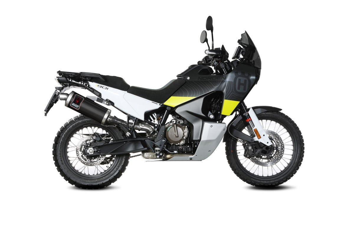 Escape homologado Mivv Dakar en Acero negro para Husqvarna Norden 901 22-26