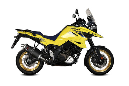 Escape homologado Mivv Dakar en Acero negro para Suzuki DL 1000 V-STROM 14-20 | DL 1050 V-STROM 20-26