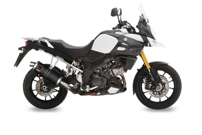 Escape homologado Mivv Dakar en Acero negro para Suzuki DL 1000 V-STROM 14-20 | DL 1050 V-STROM 20-26