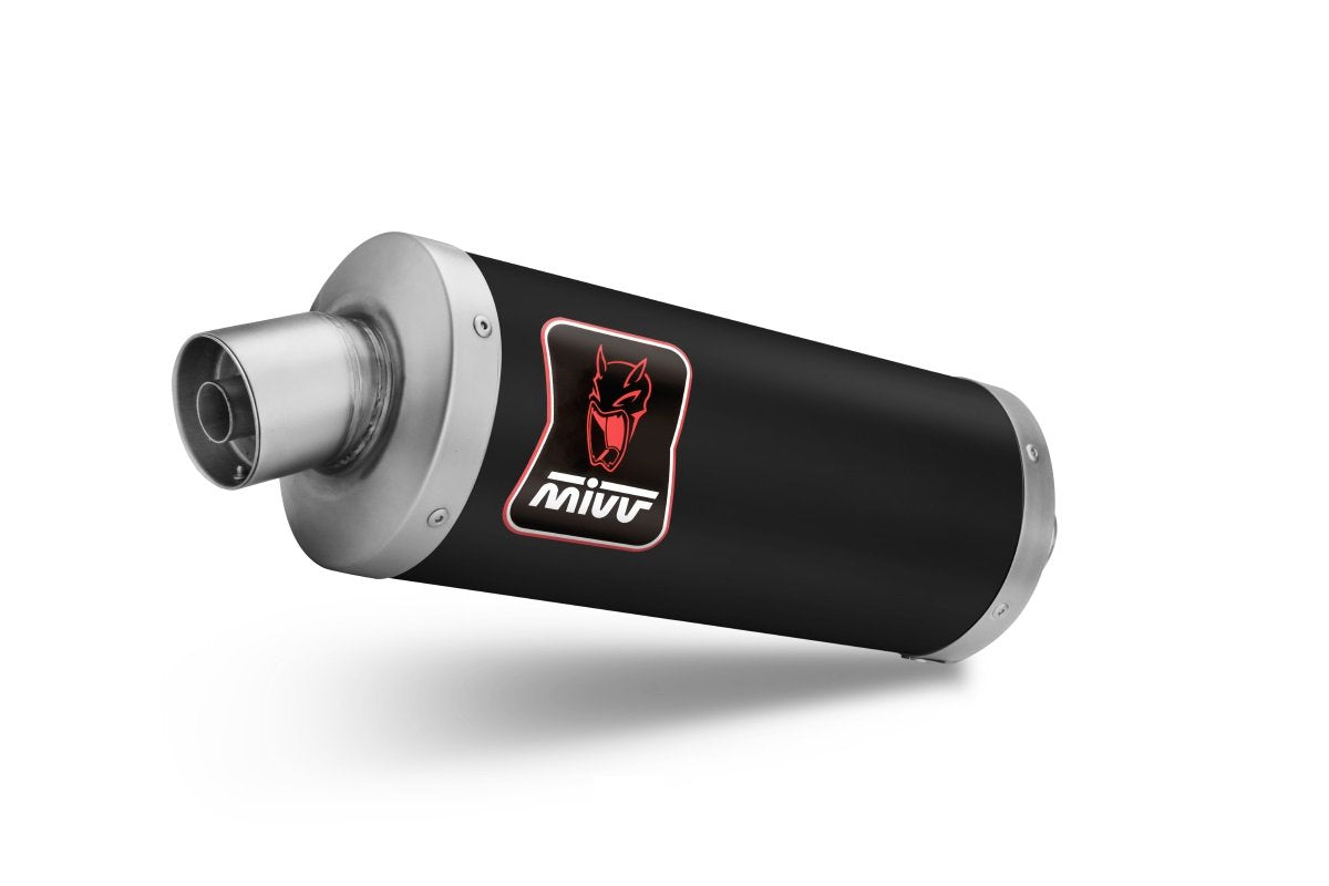 Escape homologado Mivv Dakar en Acero negro para Suzuki DL 1000 V-STROM 14-20 | DL 1050 V-STROM 20-26