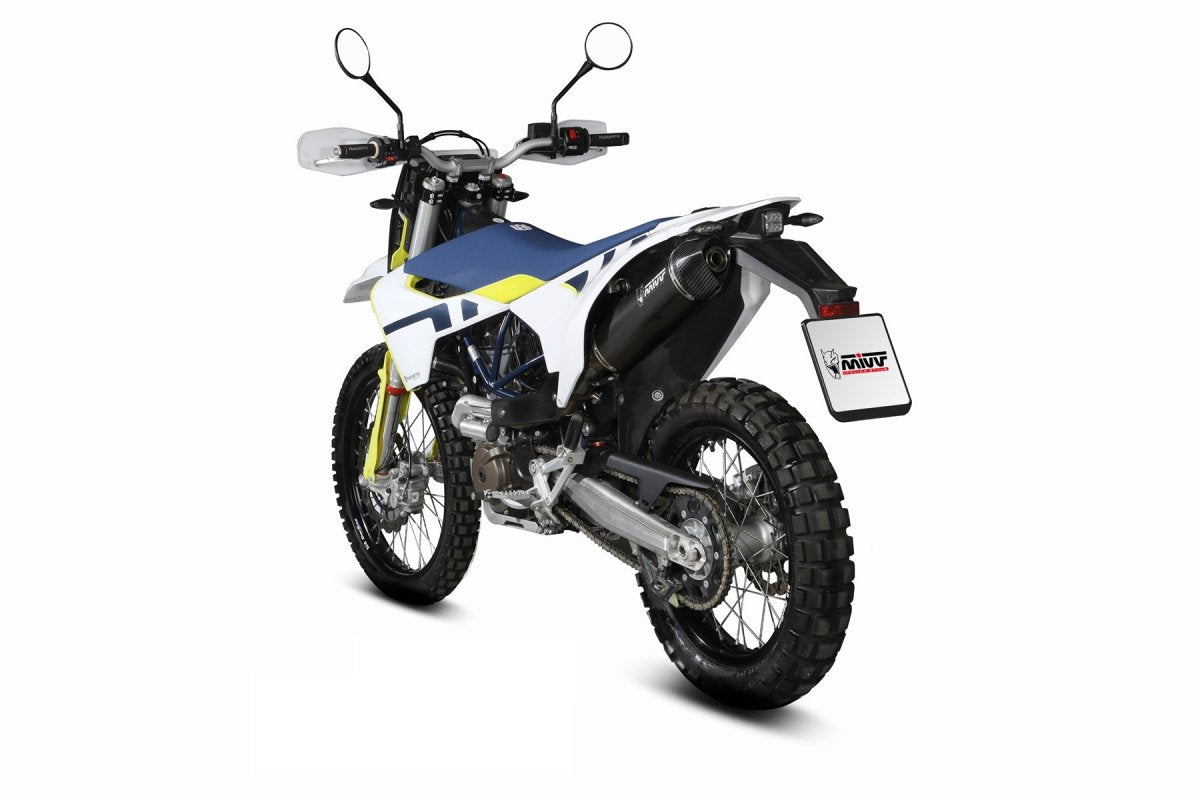 Escape homologado Mivv STR-1 en Acero negro para Husqvarna 701 ENDURO/SUPERMOTO 21-24