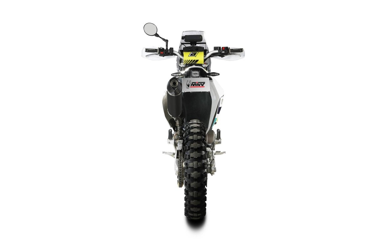 Escape homologado Mivv STR-1 en Acero negro para Husqvarna 701 ENDURO/SUPERMOTO 21-24
