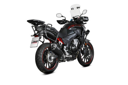 Escape homologado Mivv Delta Race en Acero negro para Honda CB 500 X 21-24
