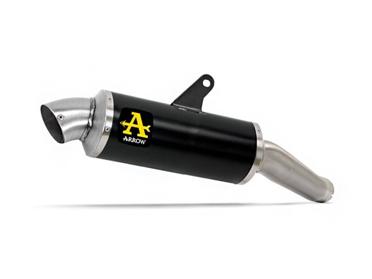 Escape ARROW Indy Race homologado en aluminio negro para HONDA XL 750 TRANSALP 23-26 - vista 1