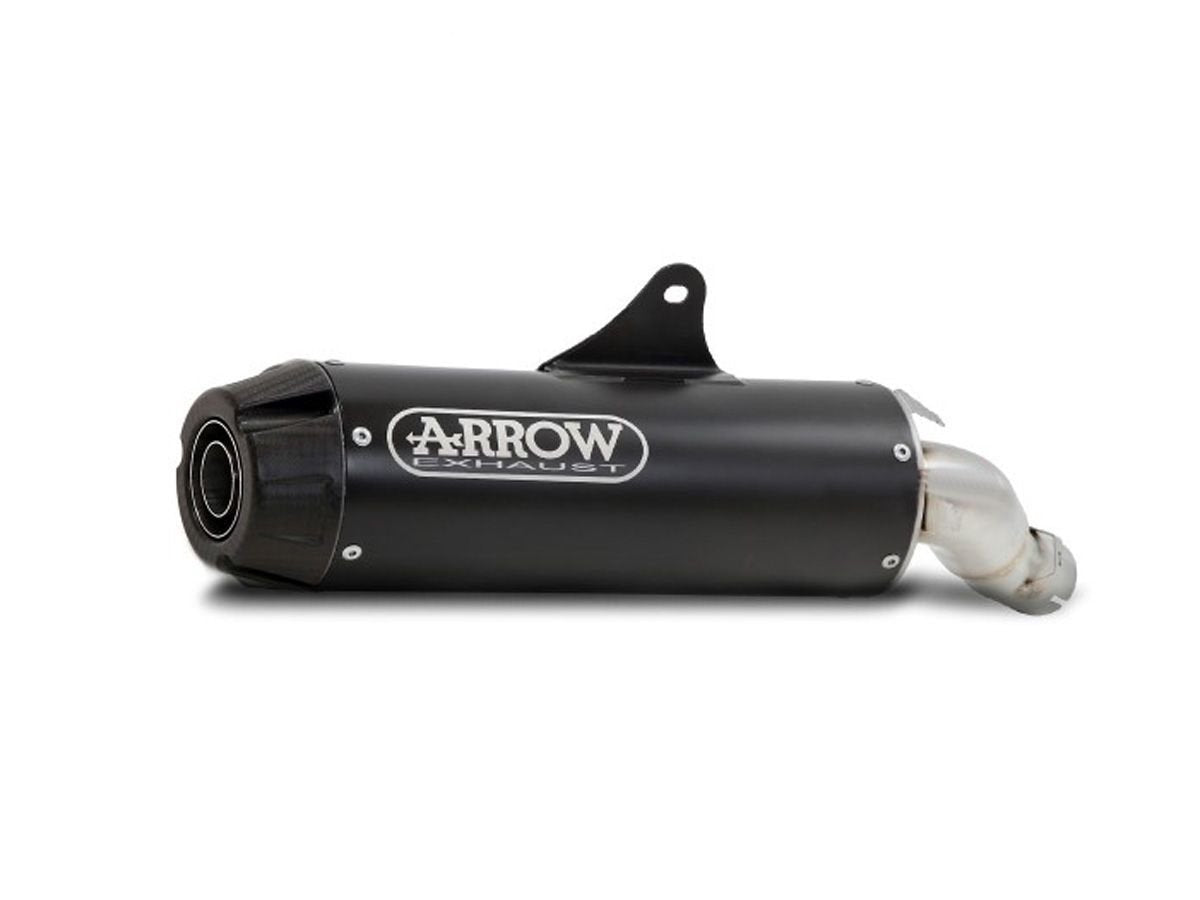 Escape ARROW Rebel homologado en aluminio negro con tapa en carbono para HONDA CL 500 23-24 - vista 1