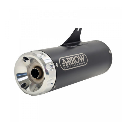 Escape ARROW Rebel homologado en aluminio negro con tapa en aluminio para HONDA CL 500 23-24 - vista 1
