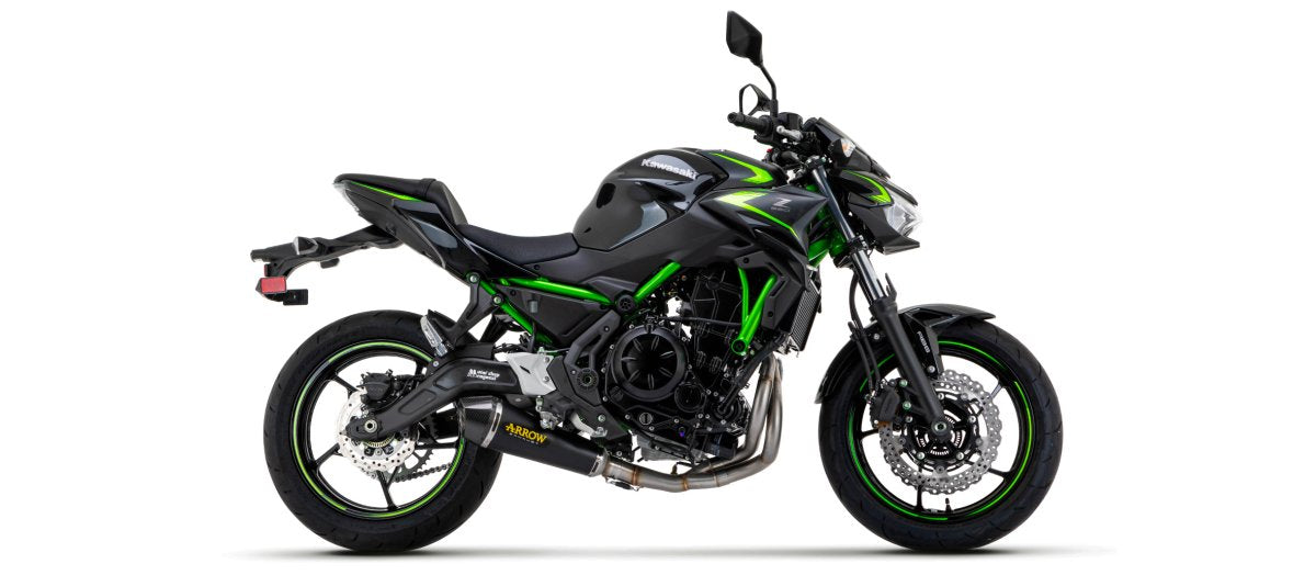 Escape completo ARROW X-Kone homologado en aluminio negro con colectores en acero inoxidable para KAWASAKI Z 650 21-23 | NINJA 650 21-23 - vista 1