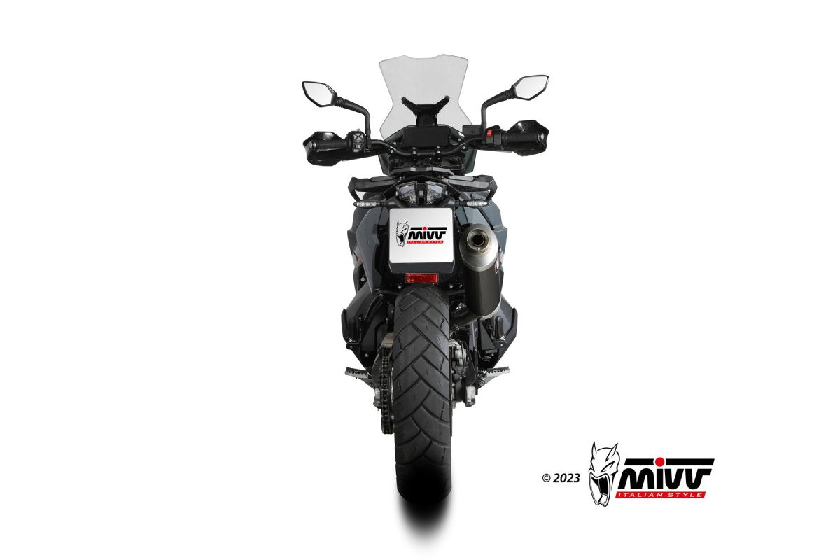 Escape homologado Mivv Dakar en Acero negro para KTM 890 Adventure / R / Rally 20-26 | 790 Adventure / R / Rally 19-26