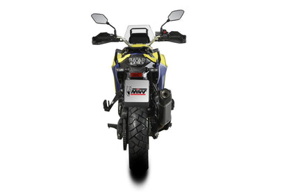 Escape homologado Mivv Speed Edge en Acero negro para Suzuki DL 800 V-STROM 23-26