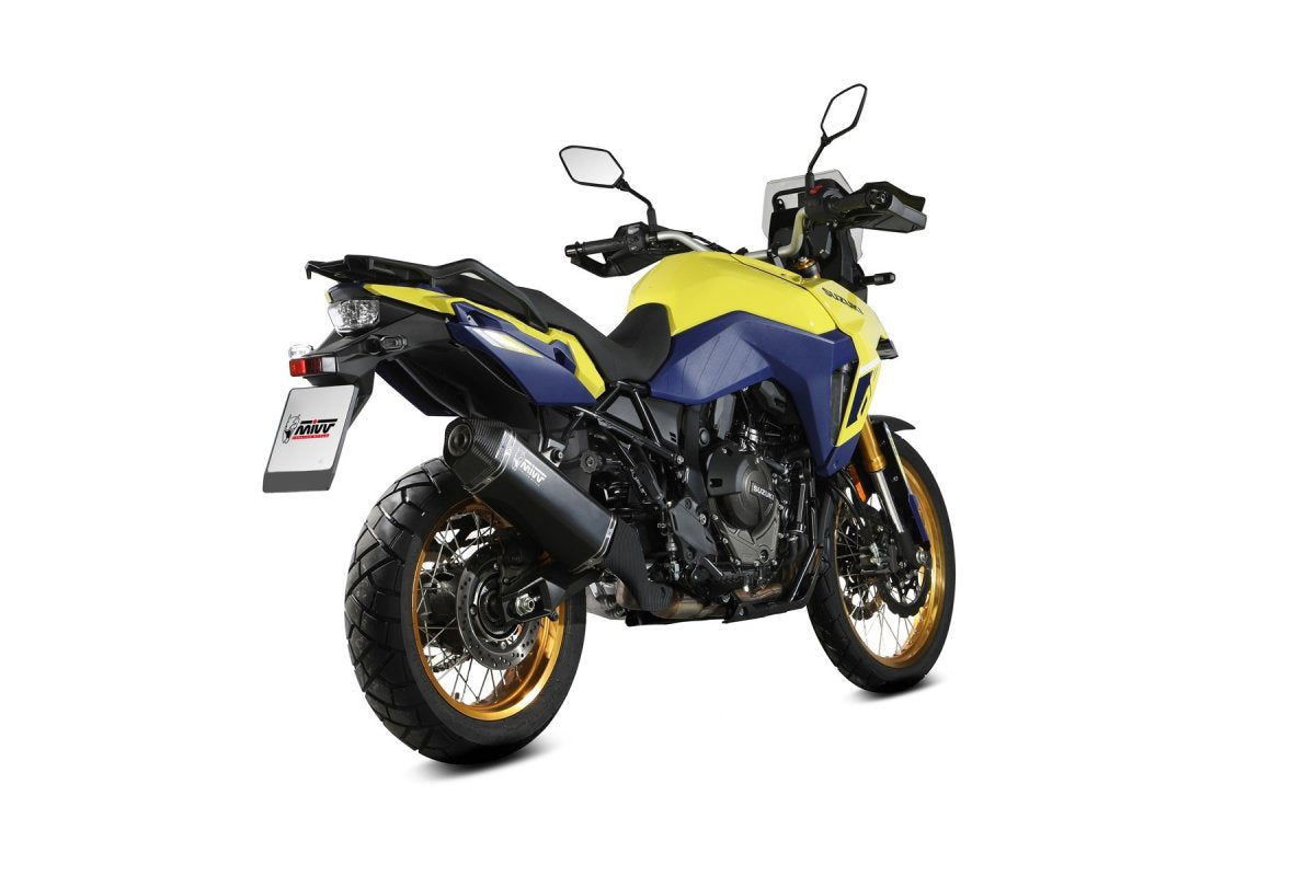Escape homologado Mivv Speed Edge en Acero negro para Suzuki DL 800 V-STROM 23-26