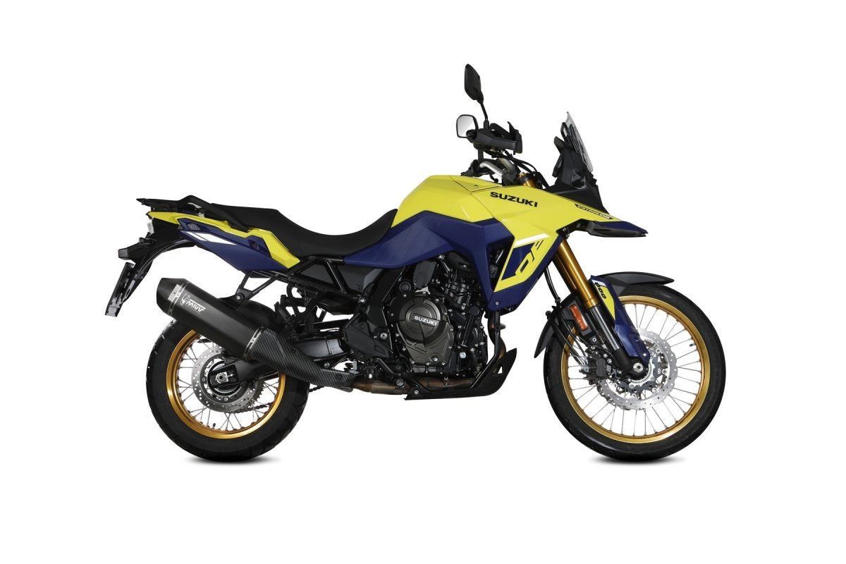 Escape homologado Mivv Speed Edge en Acero negro para Suzuki DL 800 V-STROM 23-26