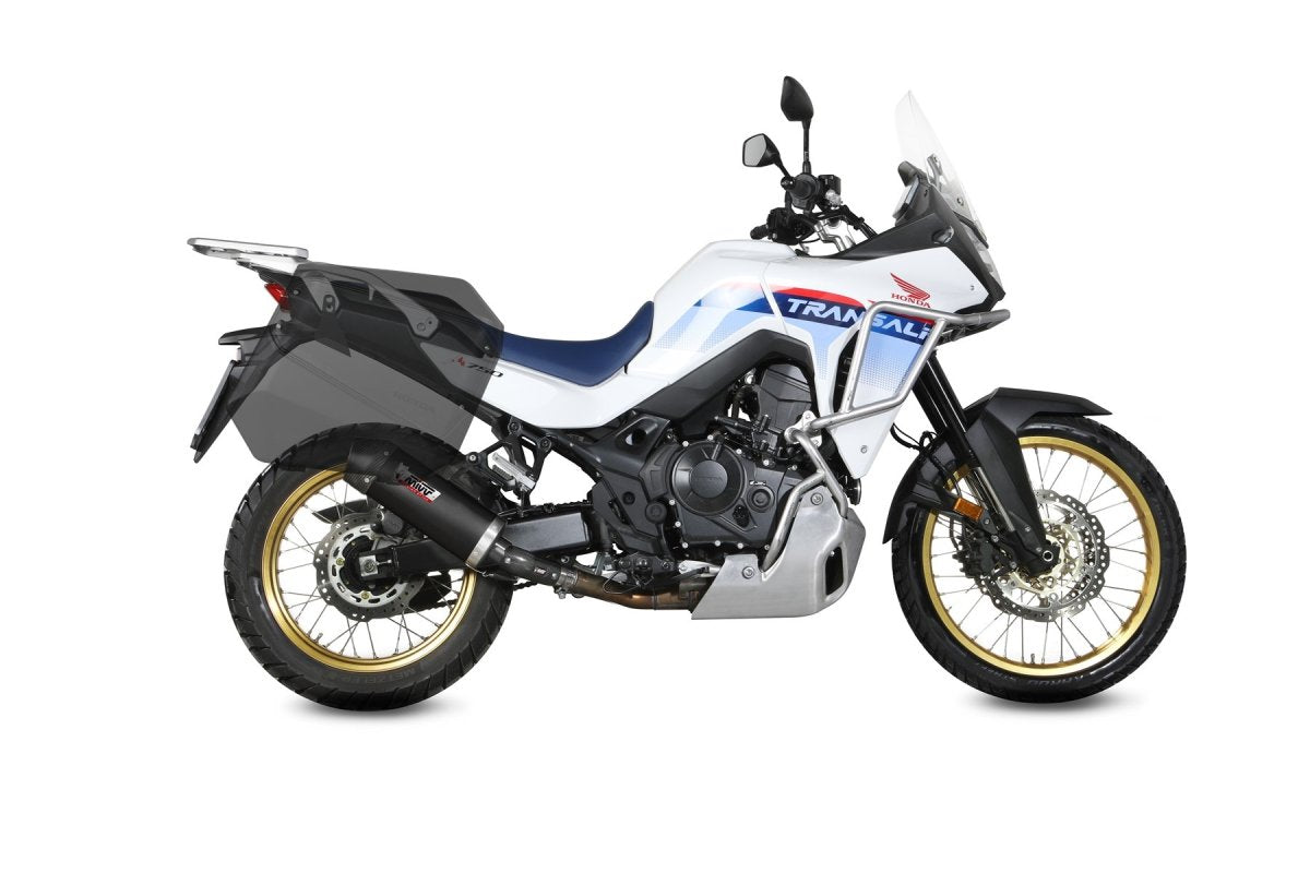 Escape homologado Mivv OVAL en Acero negro para Honda XL 750 Transalp 23-26