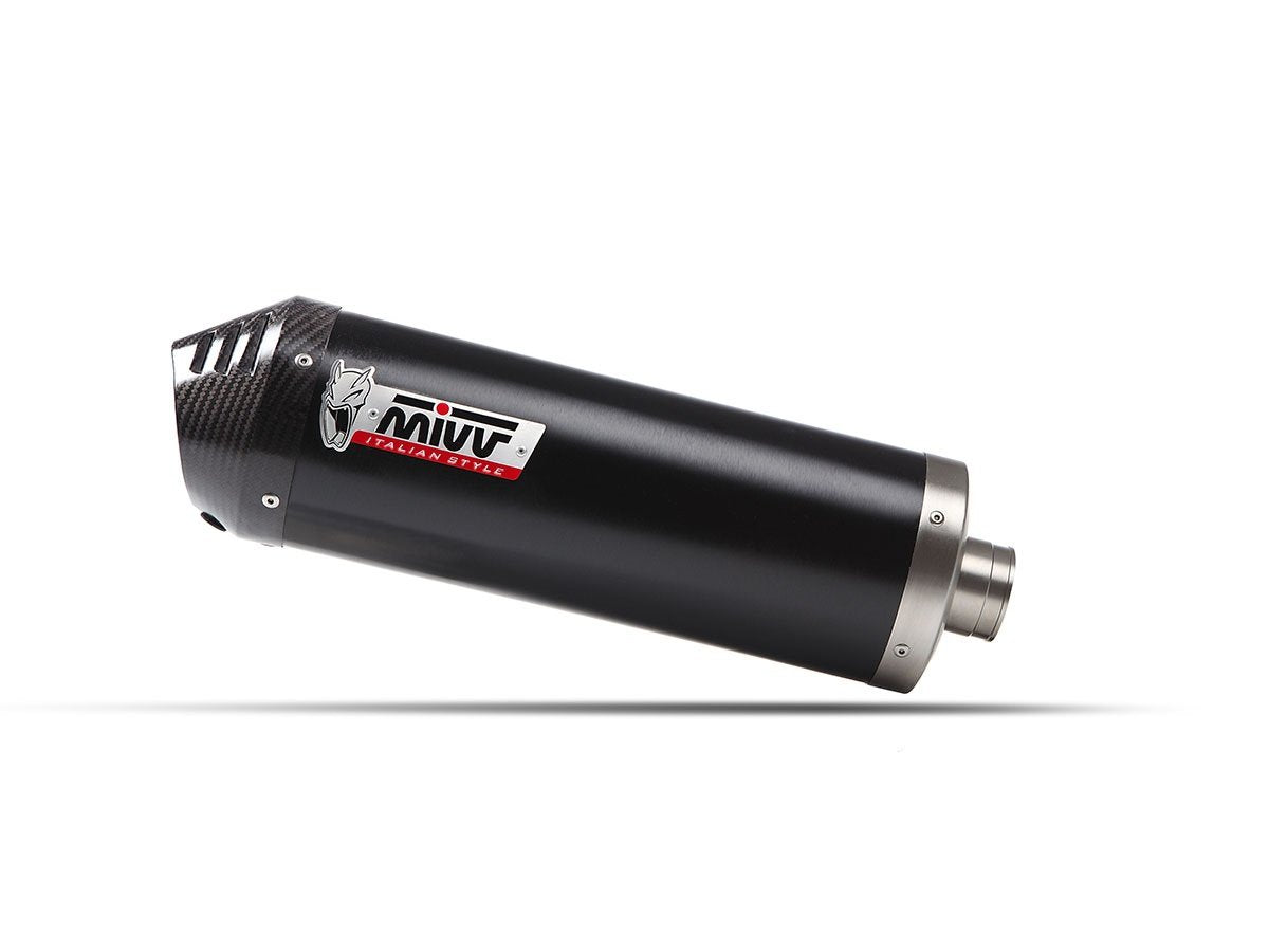 Escape homologado Mivv OVAL en Acero negro para Honda XL 750 Transalp 23-26