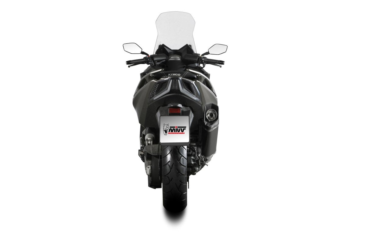 Escape homologado Mivv SR-1 en Acero negro para Kymco AK 550 21-24