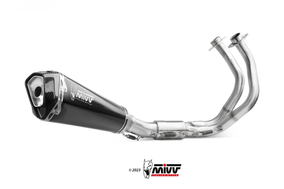 Escape completo homologado Mivv Delta Race en Acero negro para Kawasaki Z 650 24-26 | Ninja 650 24-26