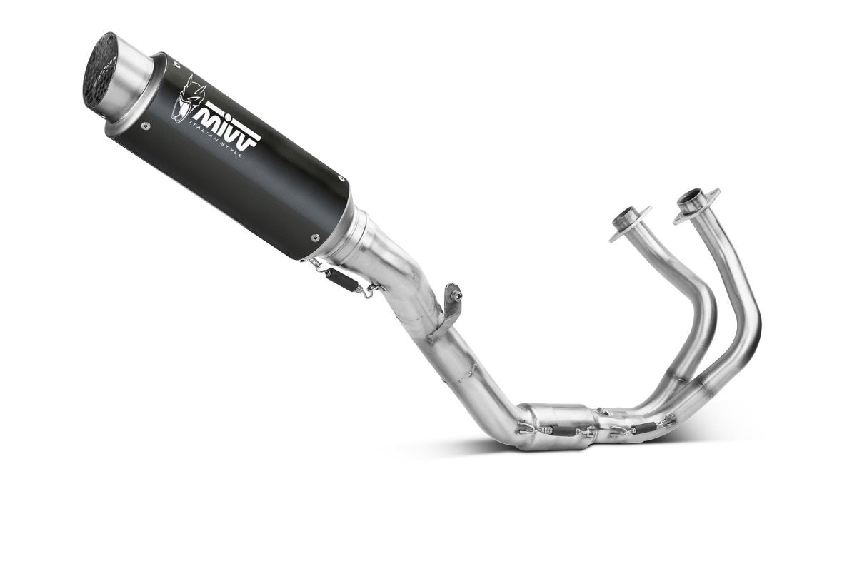 Escape completo homologado Mivv GP PRO en Acero negro para Kawasaki Z 650 24-26 | Ninja 650 24-26
