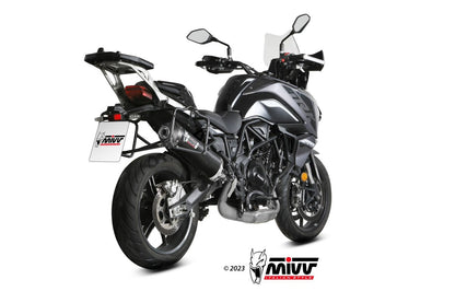 Escape homologado Mivv OVAL en Carbono para Benelli TRK 702 X 23-26 | TRK 702 23-26