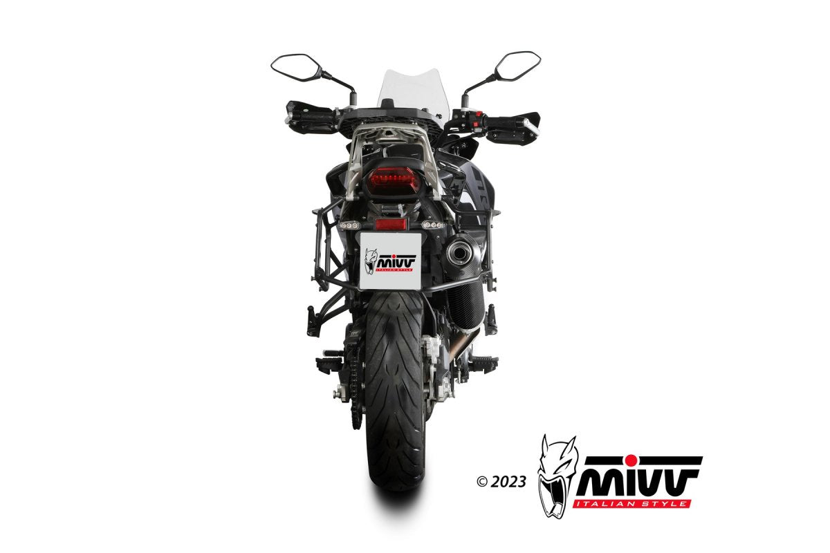 Escape homologado Mivv OVAL en Carbono para Benelli TRK 702 X 23-26 | TRK 702 23-26